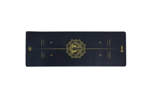 Amila Στρώμα Yoga Pilates Mantala Tpe And Suede 173X60X0,6Cm - Μαύρο (81779)