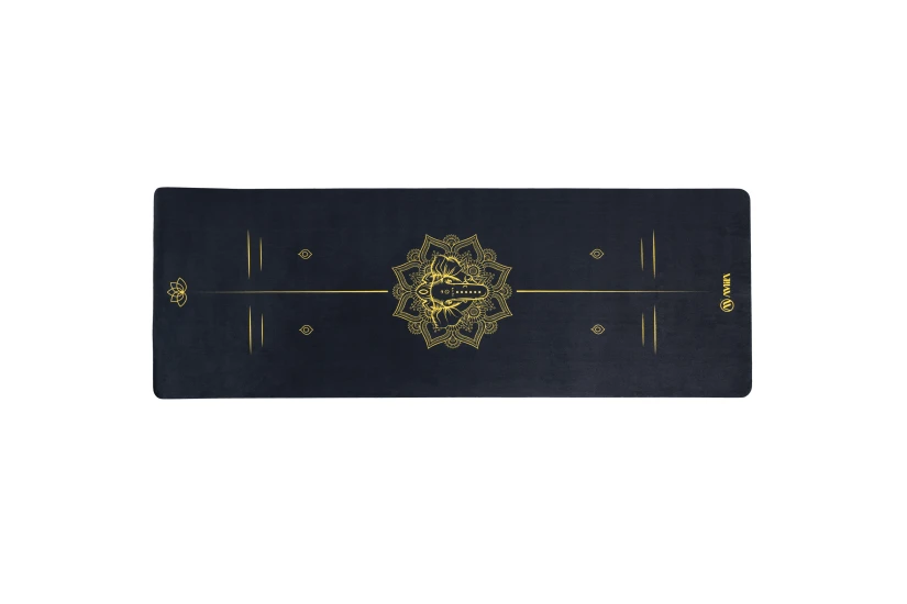 Amila Στρώμα Yoga Pilates Mantala Tpe And Suede 173X60X0,6Cm - Μαύρο (81779)