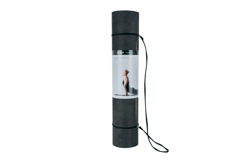 Amila Στρώμα Yoga Pilates Mantala Tpe And Suede 173X60X0,6Cm - Μαύρο (81779)