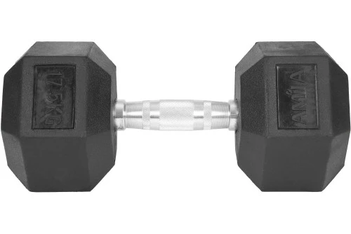 Amila Αλτήρας Εξάγωνος Rubber Cover Class A - 17,5Kg (84542)