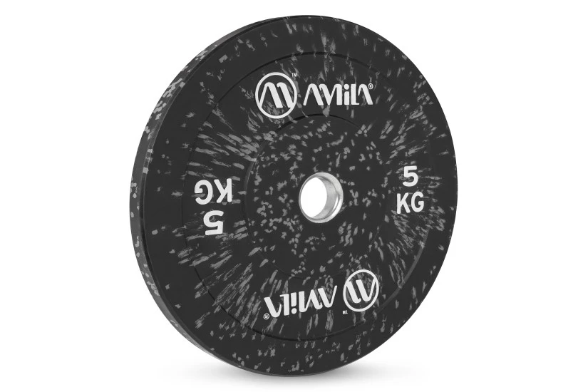 Amila Splash Bumper Slim Δίσκος για Μπάρα Μαύρος, Γκρι 5Kg