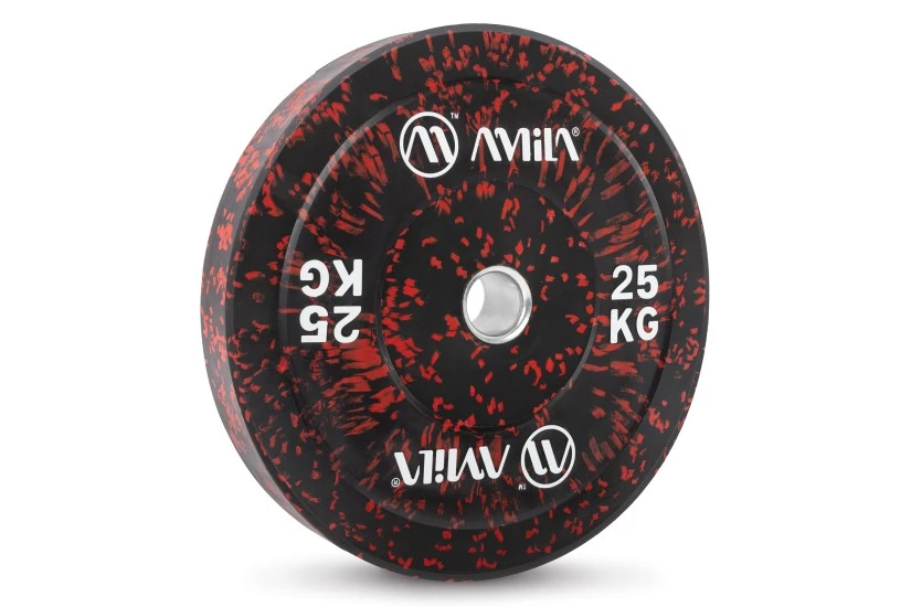 Amila Splash Bumper Slim Δίσκος για Μπάρα Μαύρος, Κόκκινος 25Kg