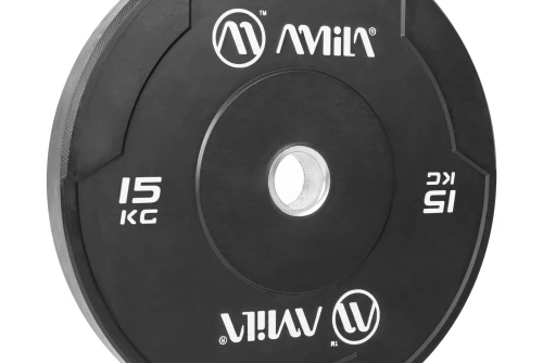 Amila Δίσκος Amila Black W Bumper Slim 50Mm 15Kg (84843)