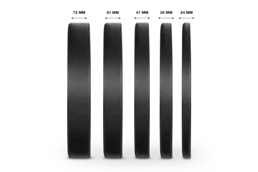 Amila Δίσκος Amila Black W Bumper Slim 50Mm 15Kg (84843)