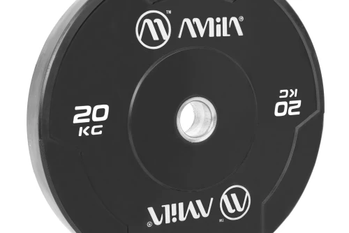 Amila Δίσκος Amila Black W Bumper Slim 50Mm 20Kg (84844)