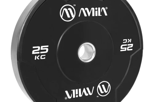 Amila Δίσκος Amila Black W Bumper Slim 50Mm 25Kg (84845)