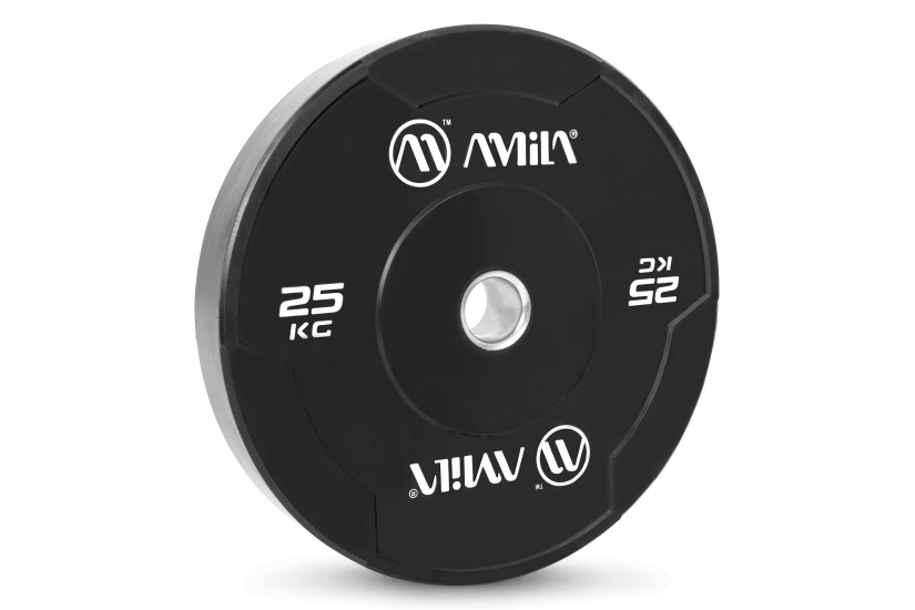 Amila Δίσκος Amila Black W Bumper Slim 50Mm 25Kg (84845)