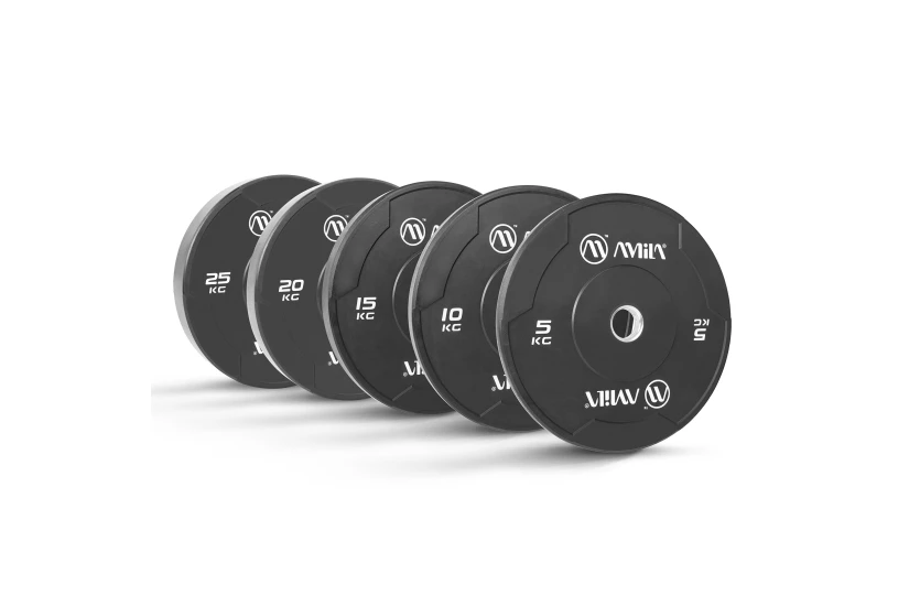 Amila Δίσκος Amila Black W Bumper Slim 50Mm 25Kg (84845)