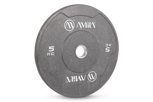 Amila Δίσκος Color Bumper Plate Slim 50 Mm 5 Kg ? Γκρι (84846)