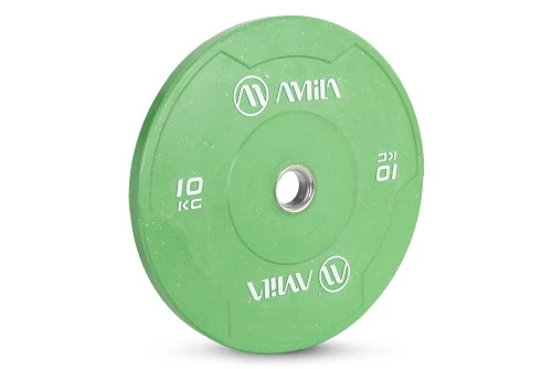 Amila Δίσκος Color Bumper Plate Slim 50 Mm 10 Kg ? Πράσινο (84847)