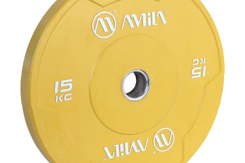 Amila Δίσκος Color Bumper Plate Slim 50 Mm 15 Kg ? Κίτρινο (84848)