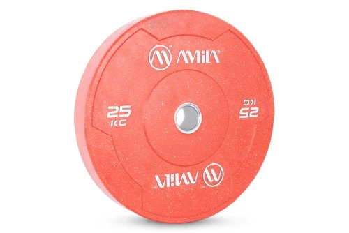 Amila Δίσκος Color Bumper Plate Slim 50 Mm 25 Kg ? Κόκκινο (84850)
