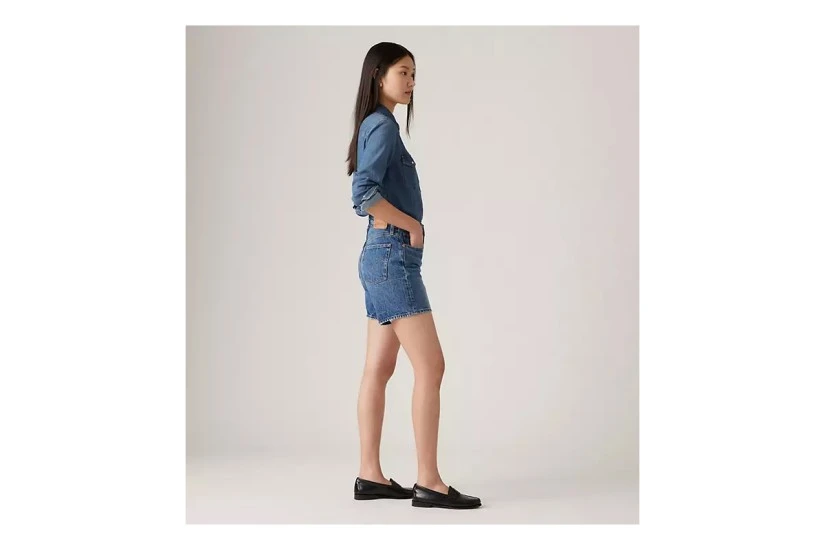 Levi's 501 Mid Γυναικείο Ψηλόμεσο Τζιν Σορτς Μπλε