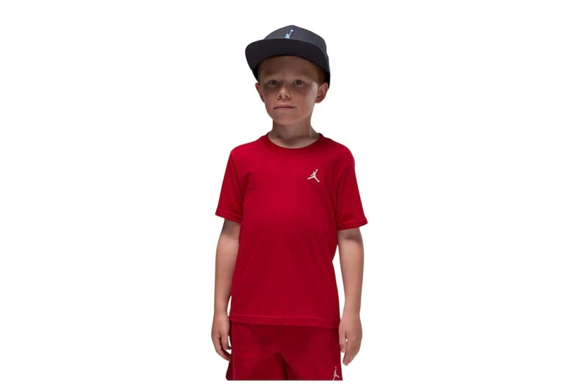 Jordan Brooklyn Essentials French Terry Παιδικό Σετ Κοντομάνικη Μπλούζα - Σορτς  Κόκκινο