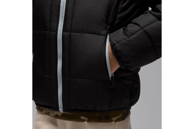 Jordan Essentials Παιδικό Μπουφάν Puffer με Κουκούλα Μαύρο