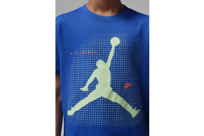 Jordan Jumpman Grid Blur Παιδικό Κοντομάνικο T-Shirt Ρουά, Φυτρί