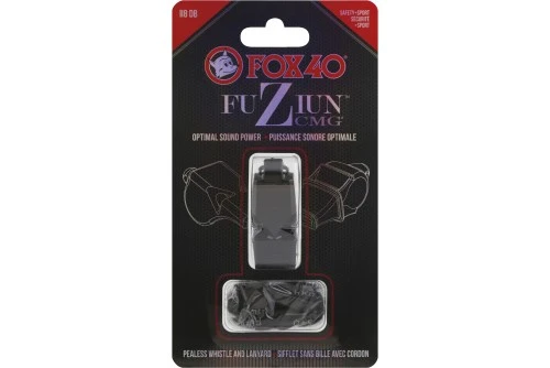 Amila Σφυρίχτρα Fox40 Fuziun Cmg Μαύρη Με Κορδόνι (86030008)