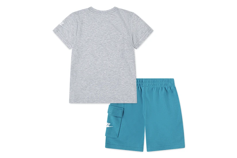 Nike Sportswear Βρεφικό - Παιδικό Σετ Κοντομάνικη Μπλούζα - Σορτς Γκρι, Βεραμάν