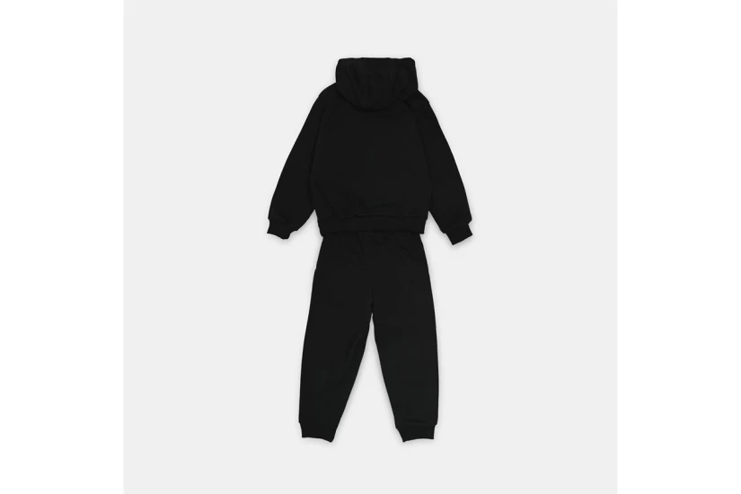 Nike Club Chenille Παιδικό Σετ Φούτερ με Κουκούλα - Παντελόνι Φόρμας Μαύρο