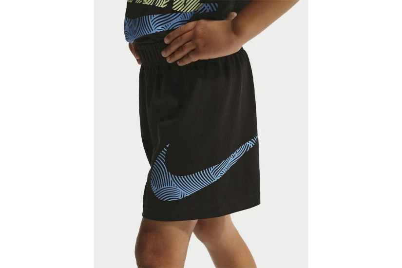 Nike Sportswear In The Zone Παιδικό Σετ Κοντομάνικη Μπλούζα - Σορτς Μαύρο, Μπλε, Κίτρινο