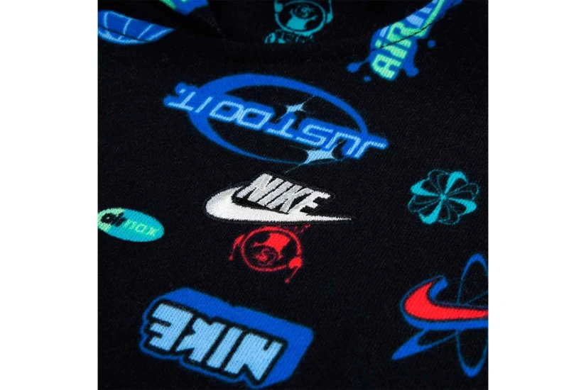Nike Air Max All Over Print Παιδικό Σετ Φούτερ με Κουκούλα - Παντελόνι Φόρμας Μαύρο, Διάφορα Χρώματα