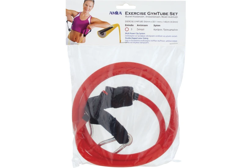 Amila Λάστιχο Αντίστασης Amila Gymtube Με Clip Medium (88162)