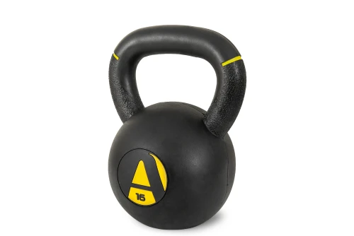 Amila Kettlebell Original Rubber 16 Kg - Μαύρο  Κίτρινο (90478)