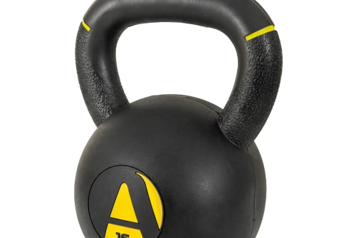 Amila Kettlebell Original Rubber 16 Kg - Μαύρο  Κίτρινο (90478)