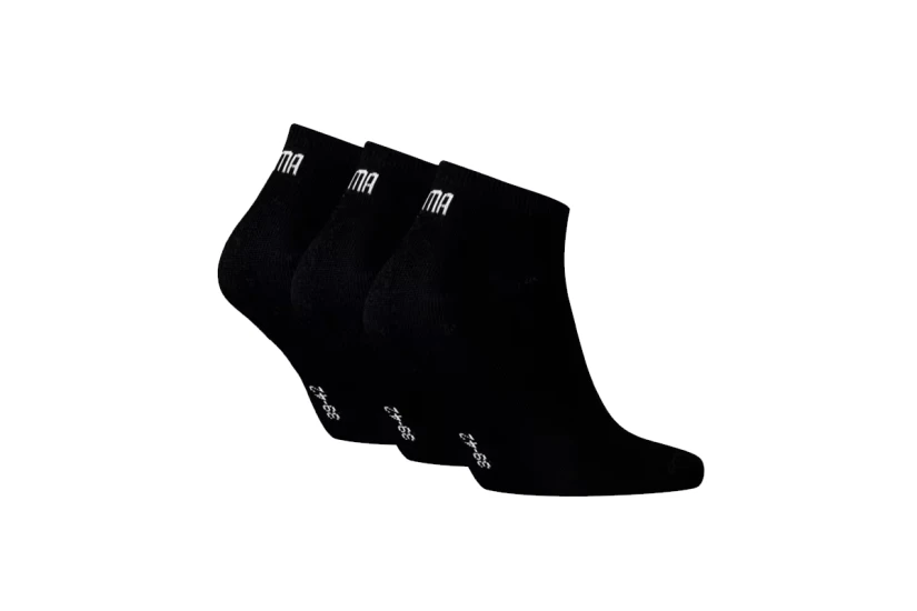 Puma Sneaker Soft Ανδρικές Κοντές Κάλτσες Μαύρες 3 Ζευγάρια