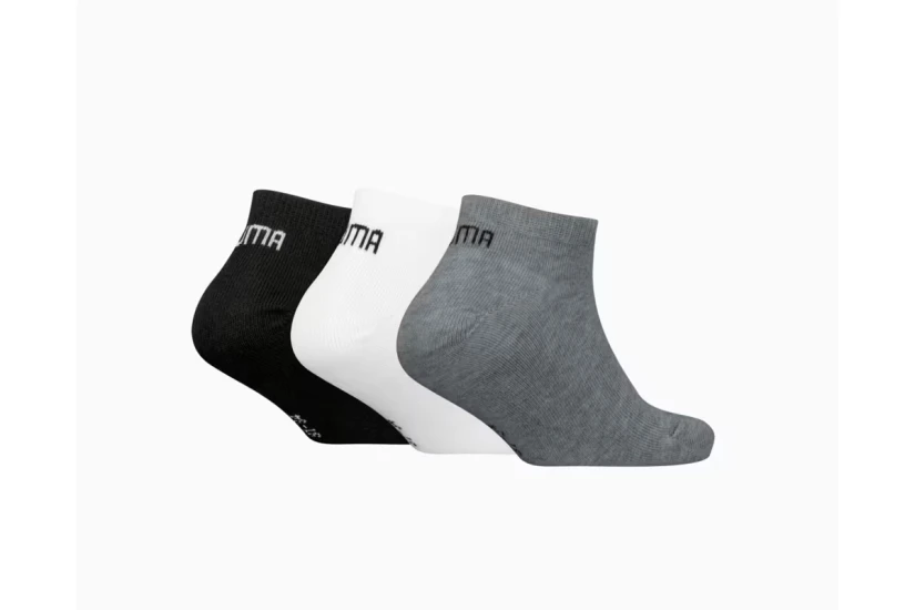 Puma Sneaker Soft Κάλτσες Κοντές Μαύρες, Γκρι, Λευκές 3 Ζευγάρια