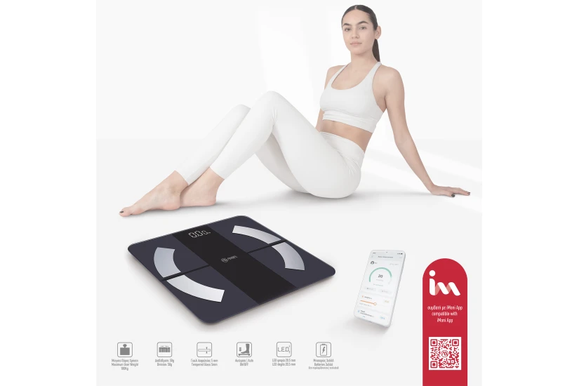 Amila Ζυγαριά Smart Fit Body 2 - Μαύρο (95360)
