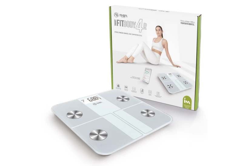 Amila Smart Fit Body 4R Ζυγαριά Λευκή