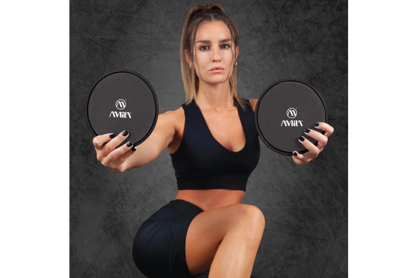 Amila Δίσκοι Ολίσθησης Amila Gliding Pads Μαύρα (95951)