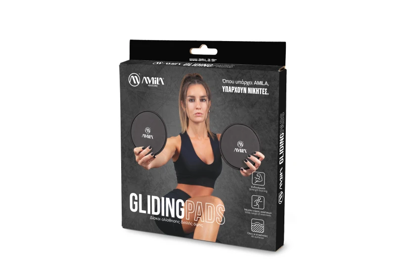 Amila Δίσκοι Ολίσθησης Amila Gliding Pads Μαύρα (95951)