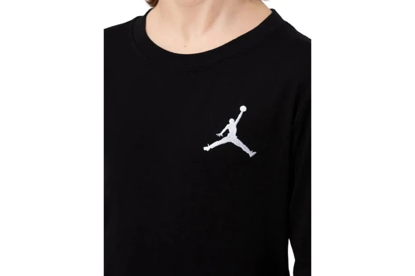 Jordan Air Embroidered Παιδική Μακρυμάνικη Μπλούζα με Λαιμόκοψη Μαύρη