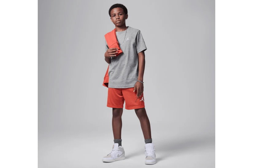 Jordan Jumpman Air Embroidered Παιδικό Κοντομάνικο T-Shirt Γκρι
