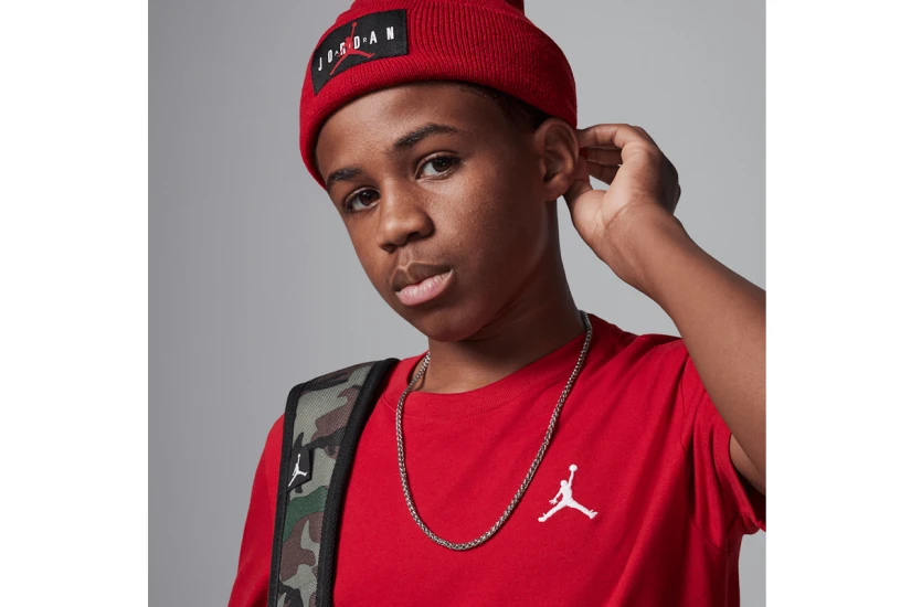 Jordan Jumpman Air Embroidered Παιδικό Κοντομάνικο T-Shirt Κόκκινο