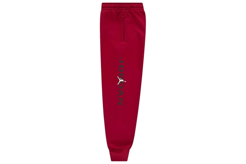 Jordan Baseline Fleece Παιδικό Παντελόνι Φόρμας Κόκκινο, Μαύρο