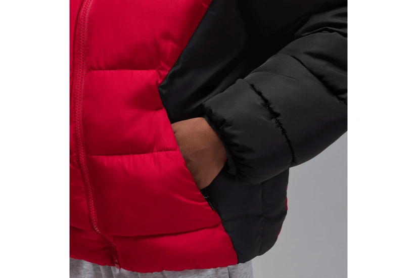 Jordan Παιδικό Μπουφάν Puffer Κόκκινο, Μαύρο