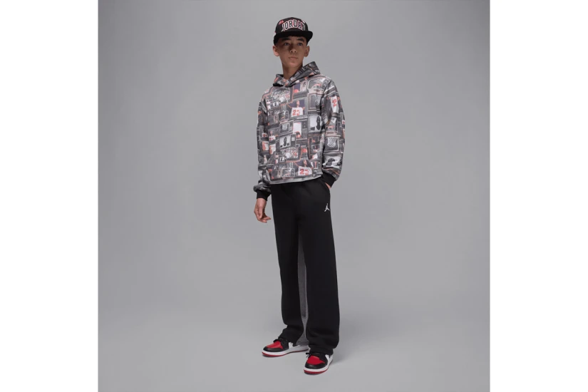 Jordan Brooklyn Printed Fleece Παιδικό Φούτερ με Κουκούλα