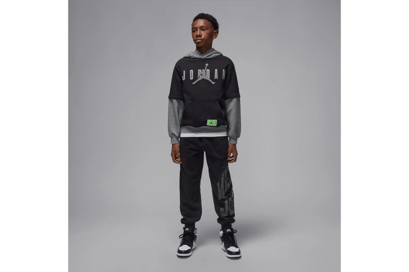 Jordan MVP Jumpman Fleece Παιδικό Παντελόνι Φόρμας Μαύρο, Ανθρακί
