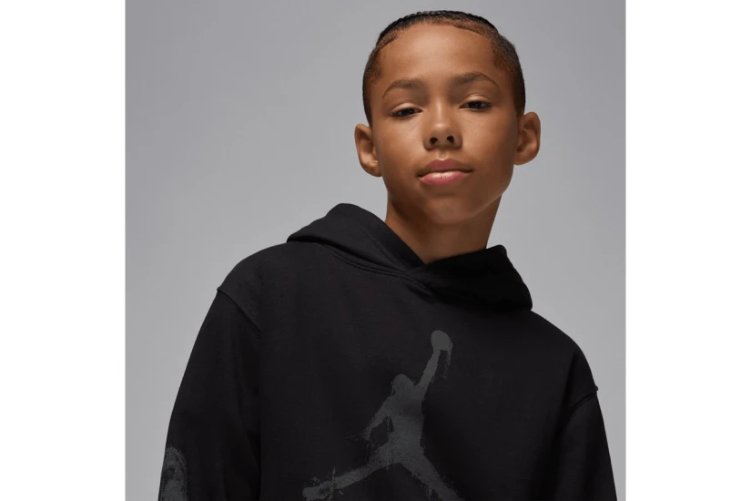 Jordan MVP Jumpman Fleece Παιδικό Φούτερ με Κουκούλα Μαύρο, Ανθρακί
