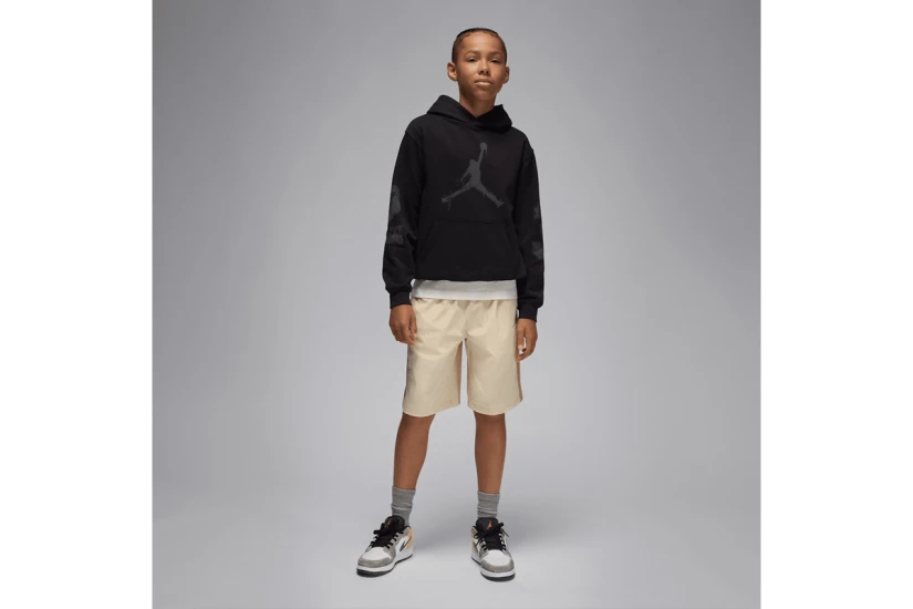Jordan MVP Jumpman Fleece Παιδικό Φούτερ με Κουκούλα Μαύρο, Ανθρακί