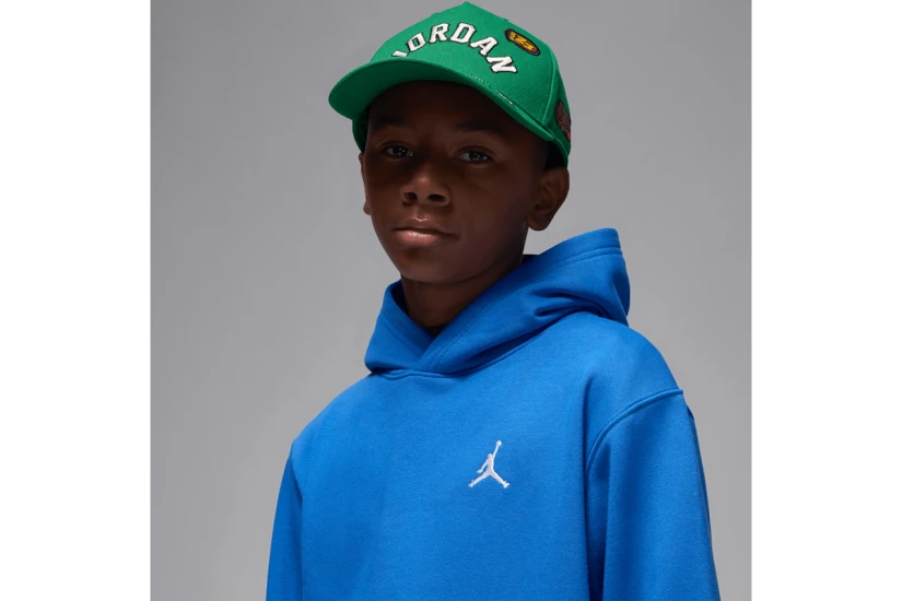 Jordan Brooklyn Fleece Παιδικό Φούτερ με Κουκούλα Μπλε