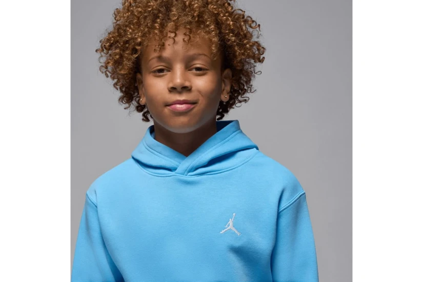 Jordan Brooklyn Fleece Παιδικό Φούτερ με Κουκούλα Γαλάζιο