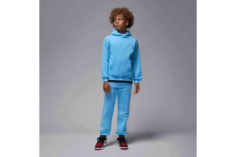 Jordan Brooklyn Fleece Παιδικό Φούτερ με Κουκούλα Γαλάζιο