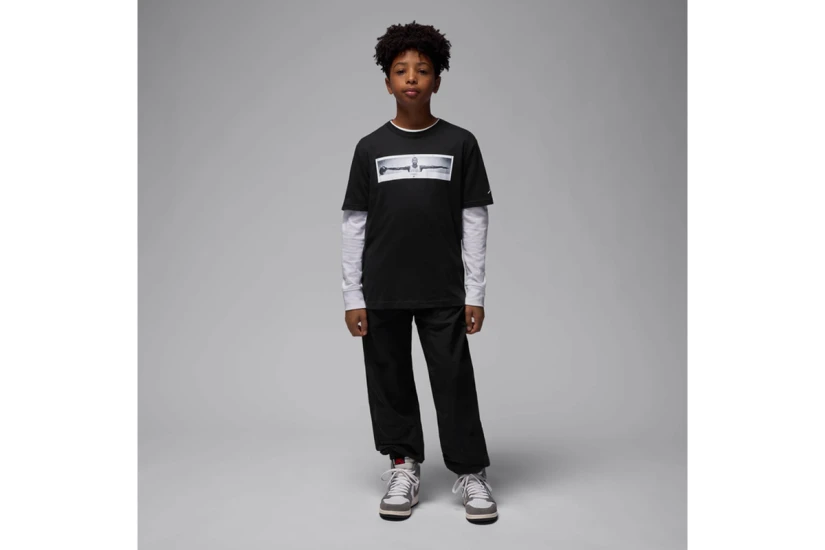 Jordan Wings Παιδικό Κοντομάνικο T-Shirt Μαύρο