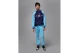 Jordan Mountainside Fleece Παιδικό Φούτερ με Κουκούλα Μπλε Σκούρο, Γαλάζιο, Ασημί