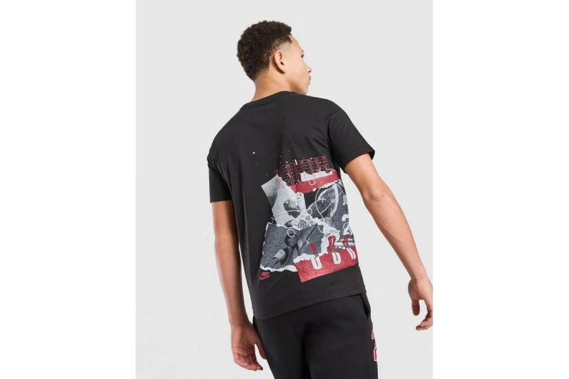 Jordan History Lesson Παιδικό Κοντομάνικο T-Shirt Μαύρο, Κόκκινο, Λευκό