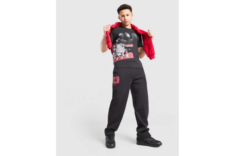 Jordan History Lesson Παιδικό Κοντομάνικο T-Shirt Μαύρο, Κόκκινο, Λευκό